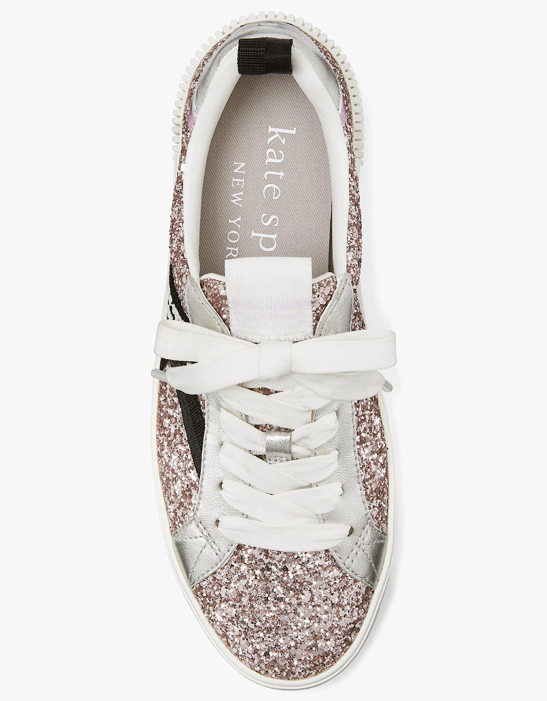 Signature Lace Up Glitter Sneaker - Violet