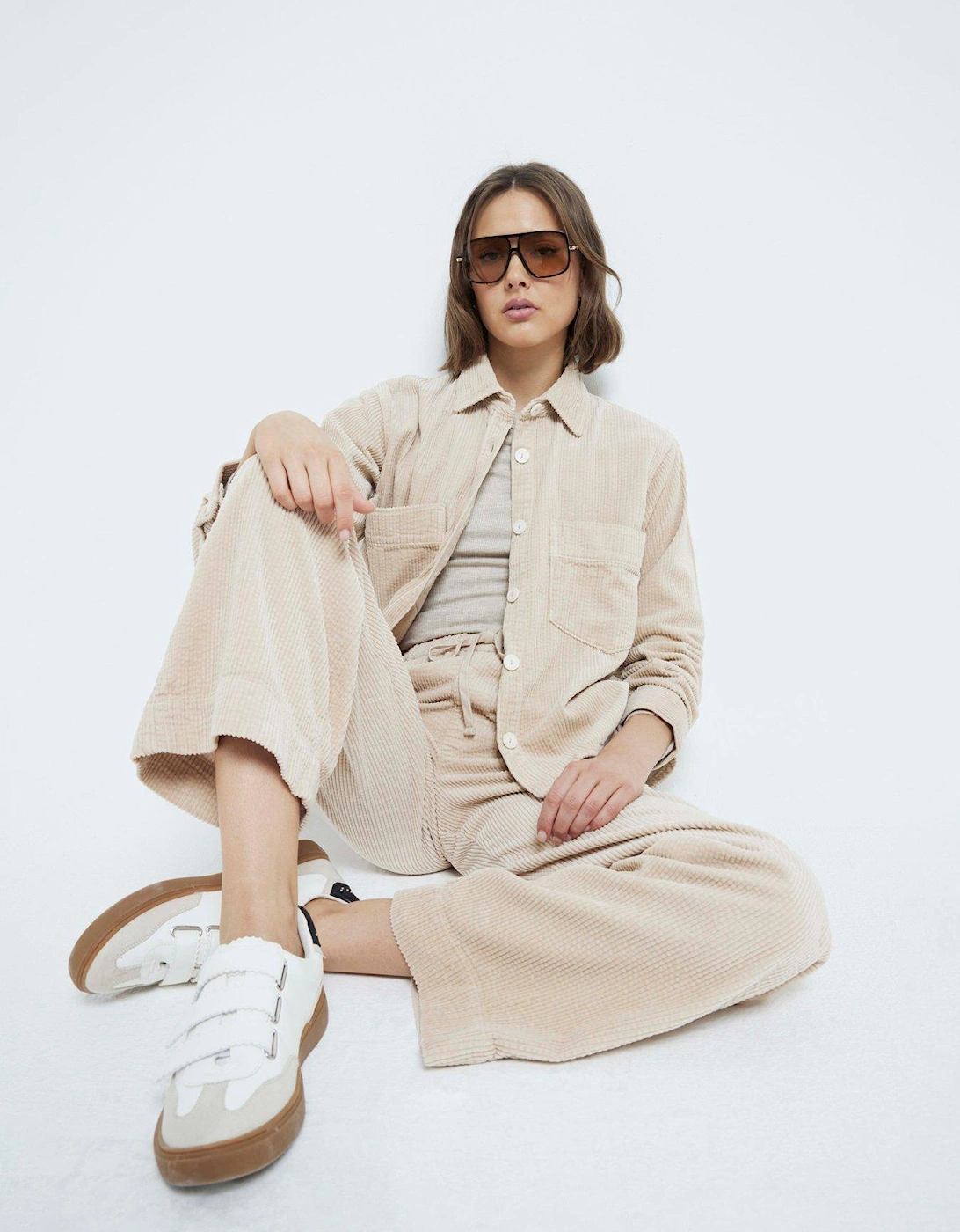 Pull On Trousers - Beige