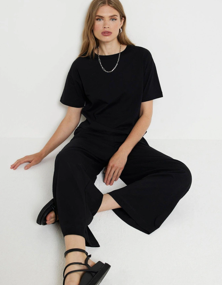 Tee And Trouser Set - Black