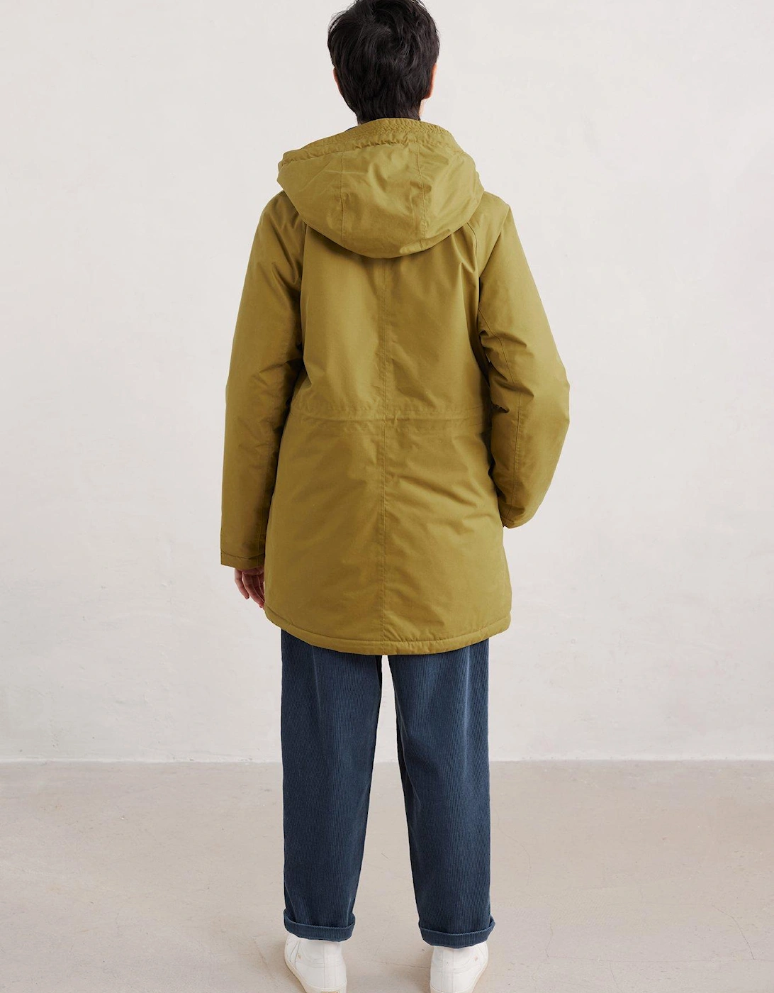 Showerproof Longline Raincoat - Yellow