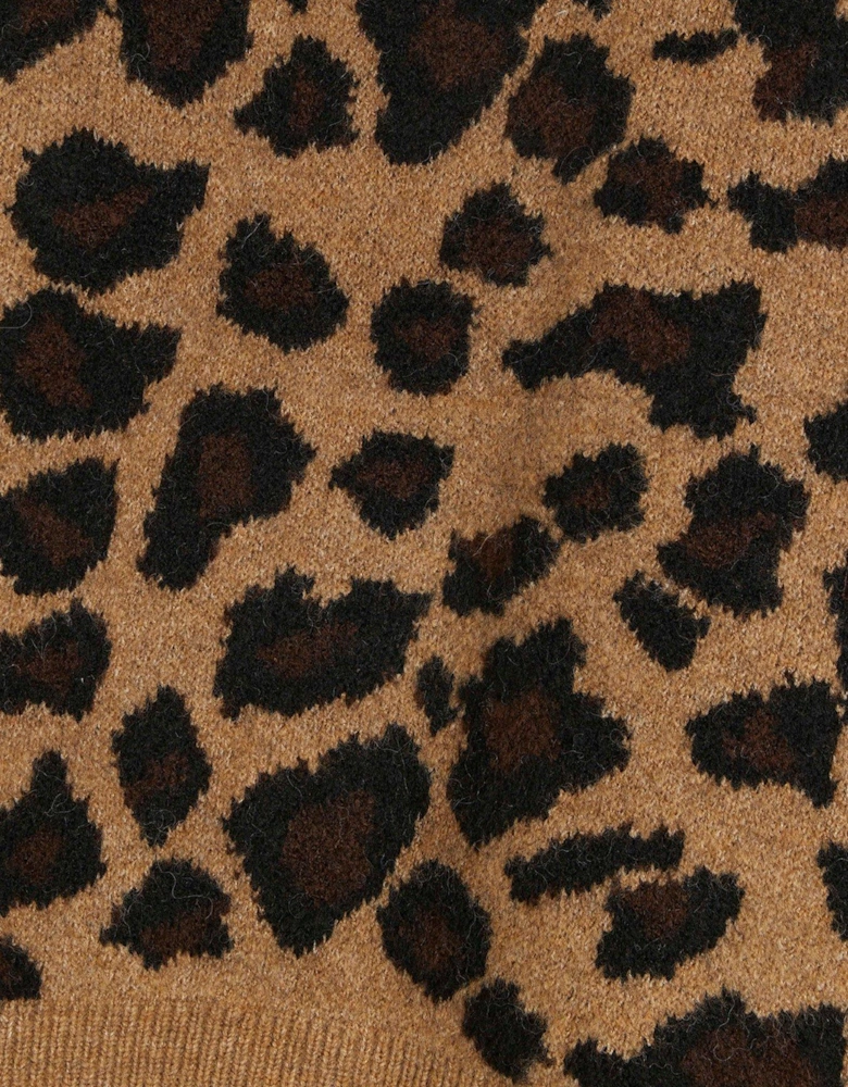 Leopard Print Jumper - Brown