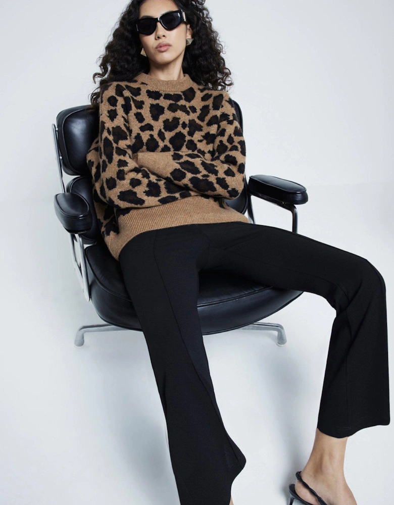 Leopard Print Jumper - Brown