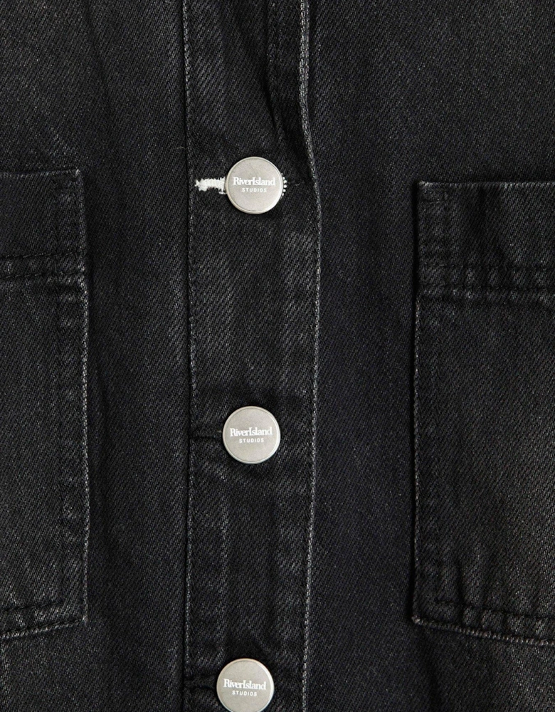 Denim Boilersuit - Black