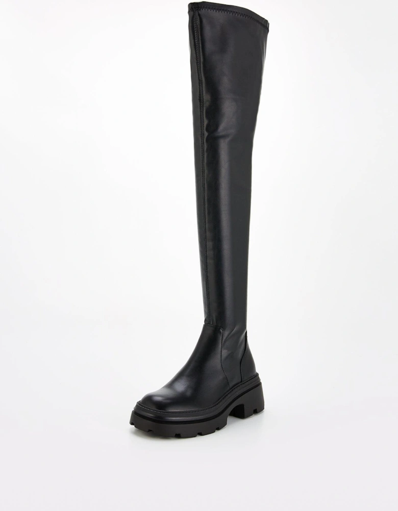 Addisey Knee High Boots - Black