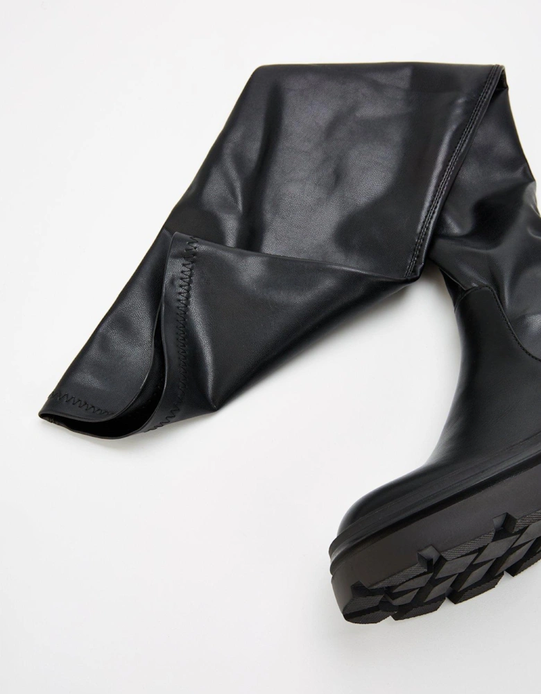 Addisey Knee High Boots - Black