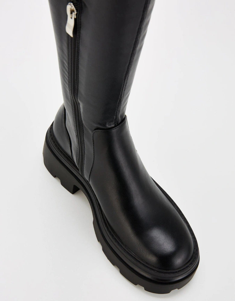 Addisey Knee High Boots - Black