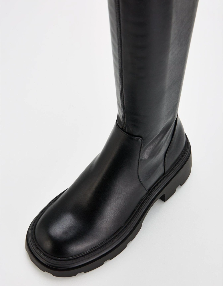 Addisey Knee High Boots - Black