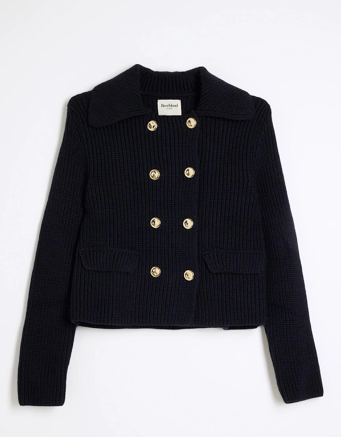 Double Breasted Cardigan - Navy