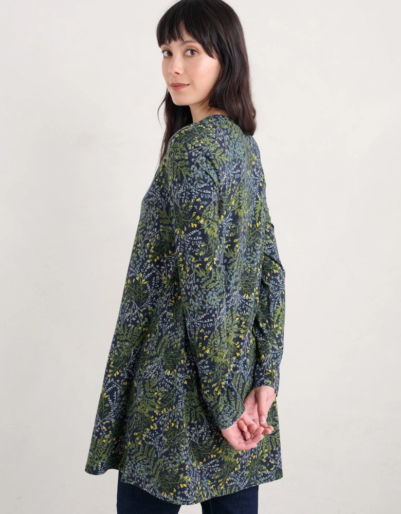 Cotton Rich Print Tunic - Green