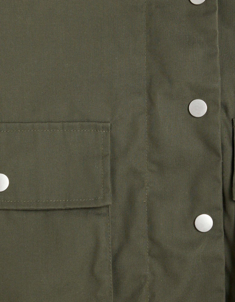 Waxed Collar Jacket - Dark Khaki