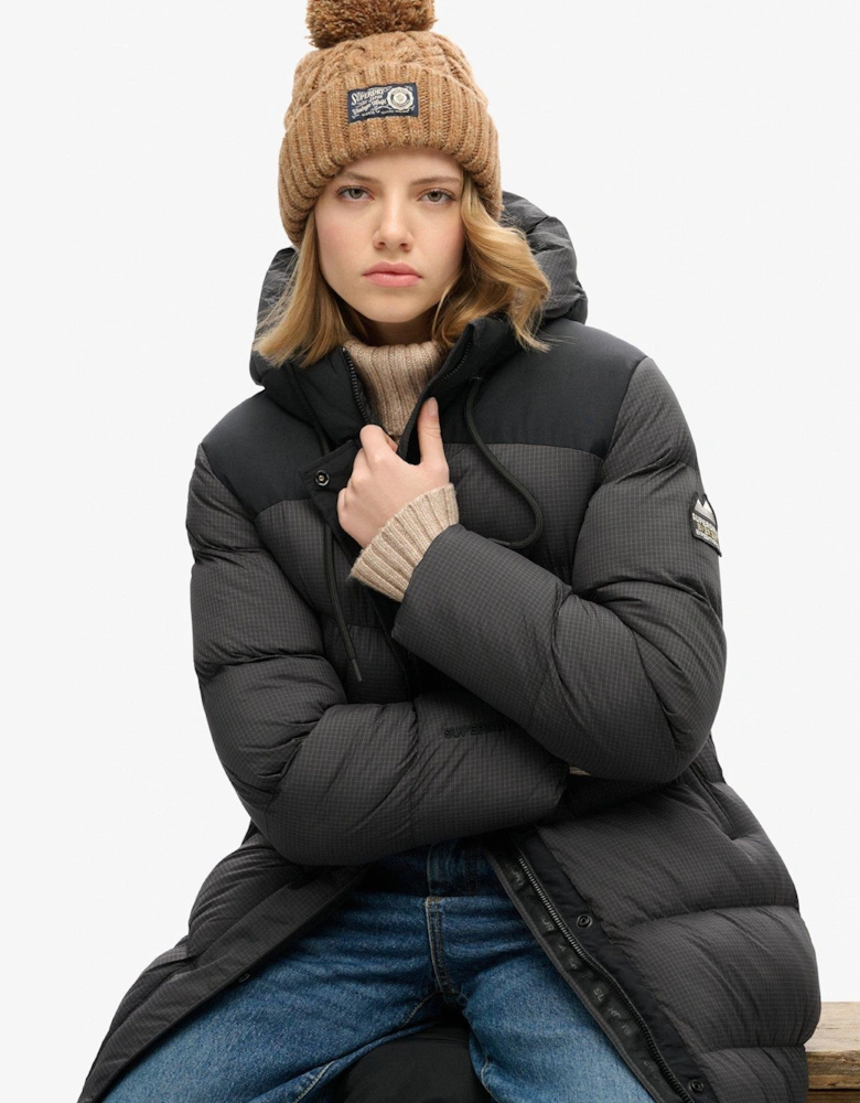 Longline Padded Jacket - Black