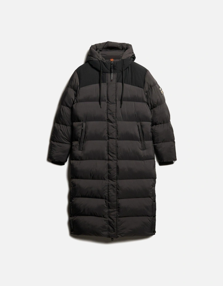 Longline Padded Jacket - Black