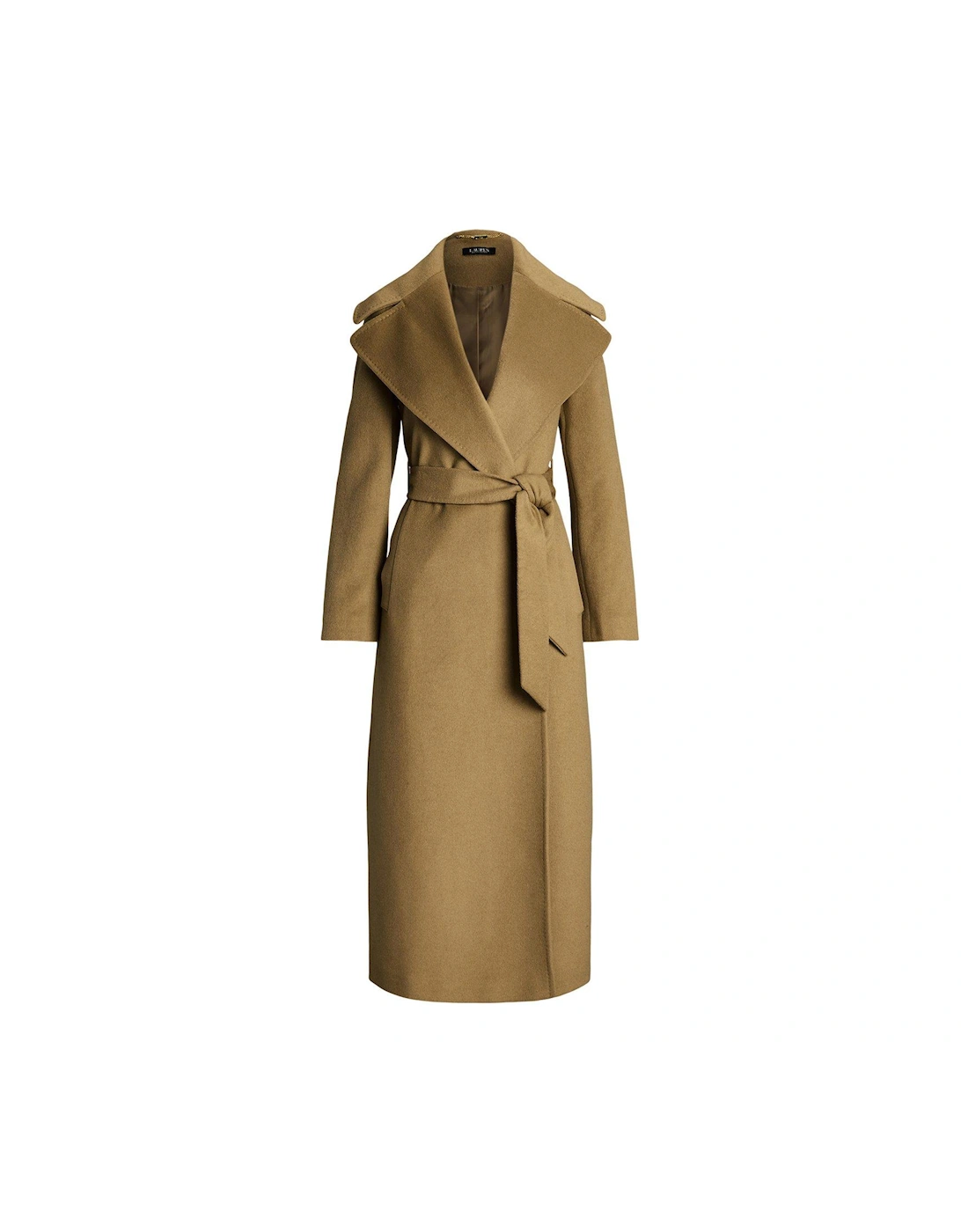 Wool Wrap Coat - Brown