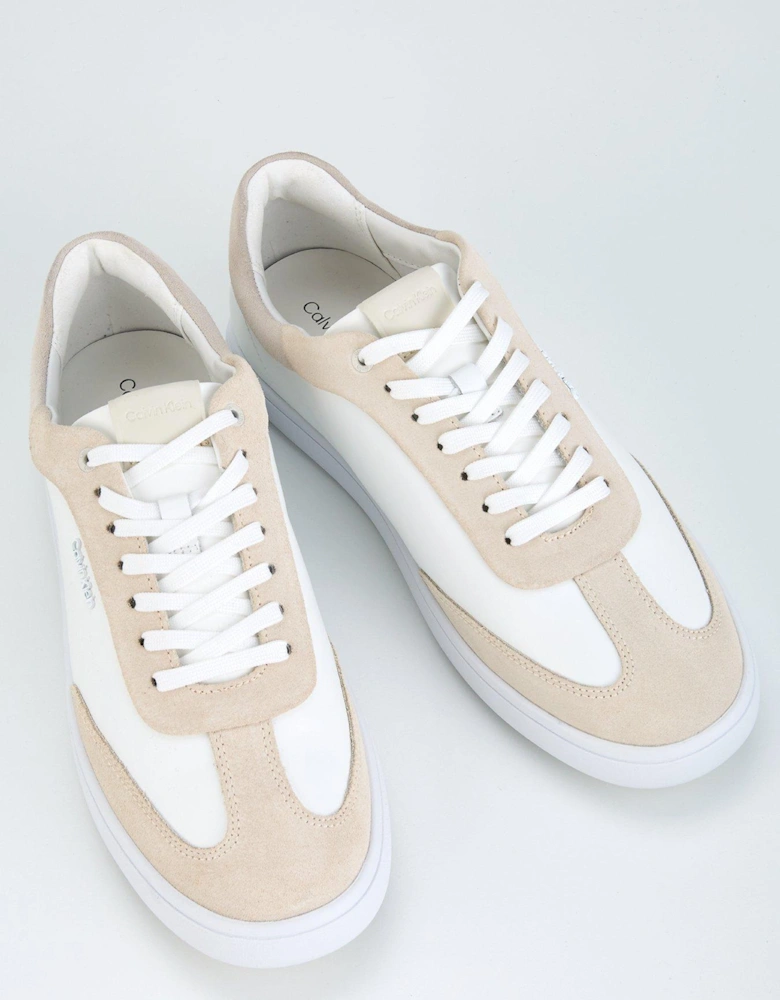 Cupsole Leather Lace Up Trainer - White