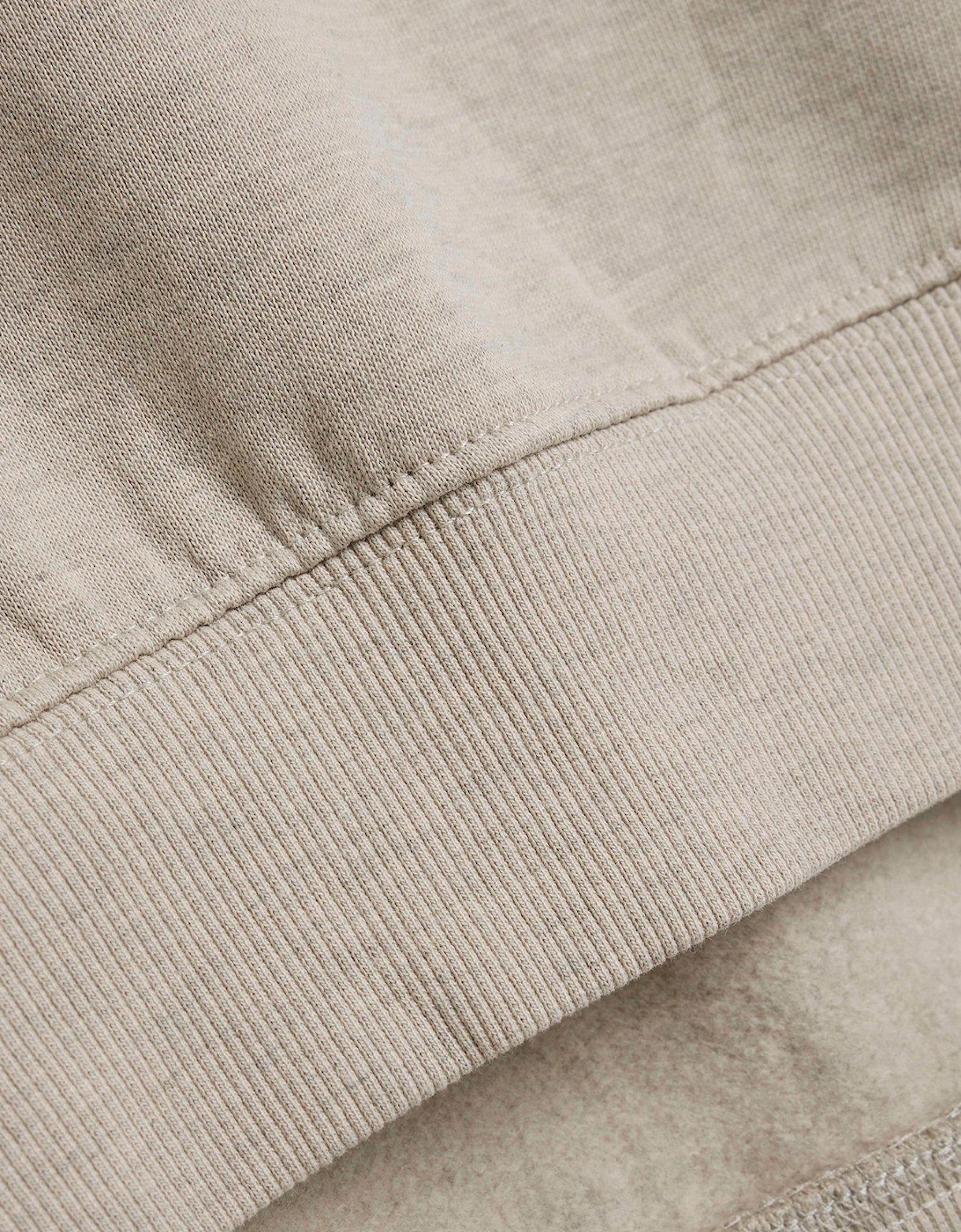 Split Front Sweatshirt - Beige