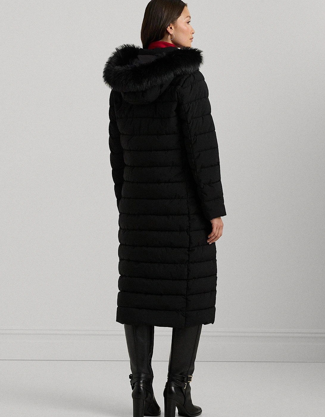 Longline Padded Coat - Black