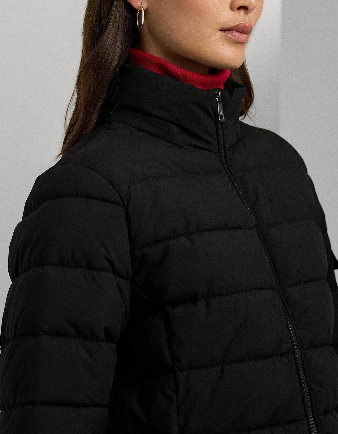 Longline Padded Coat - Black