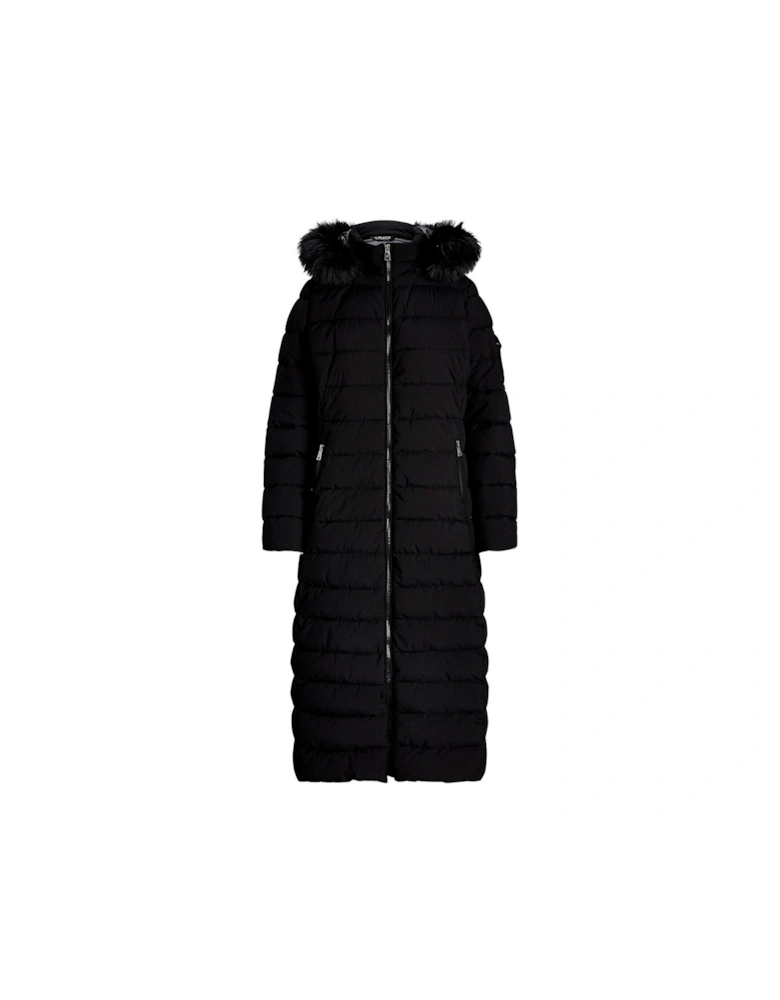 Longline Padded Coat - Black