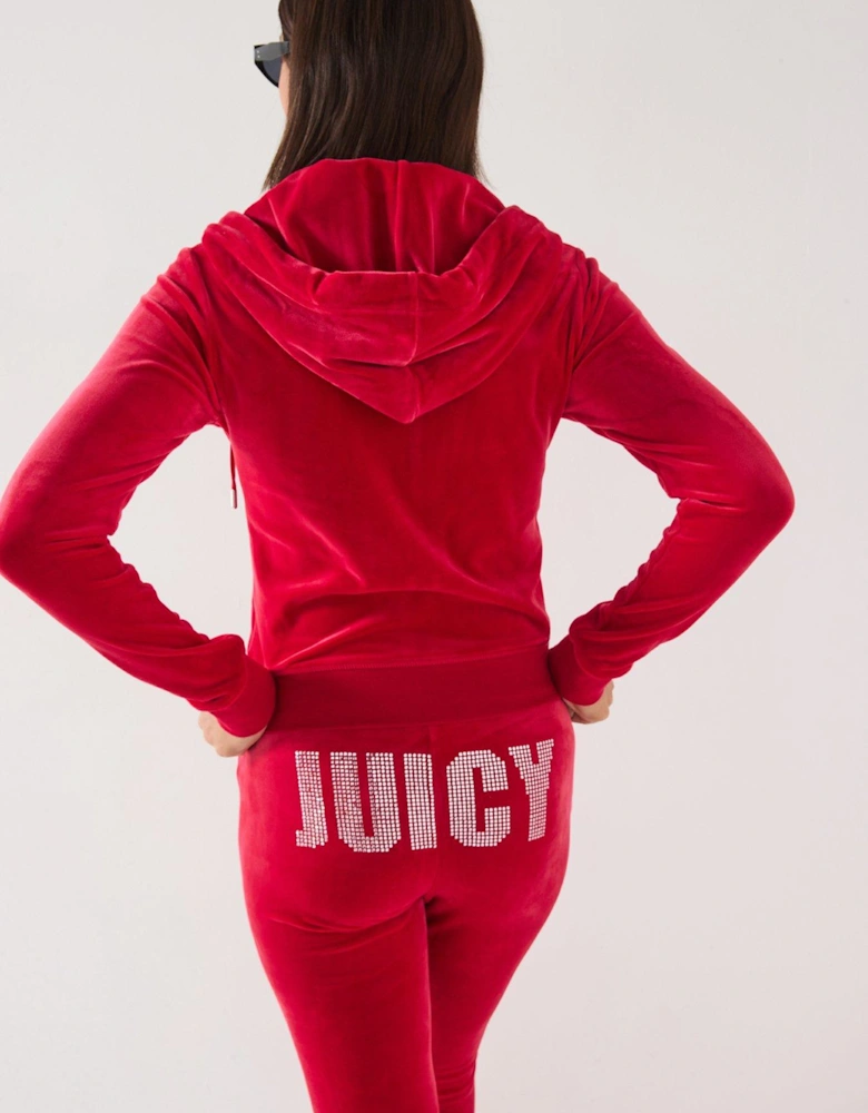 Evy Impact Diamante Hoodie - Red