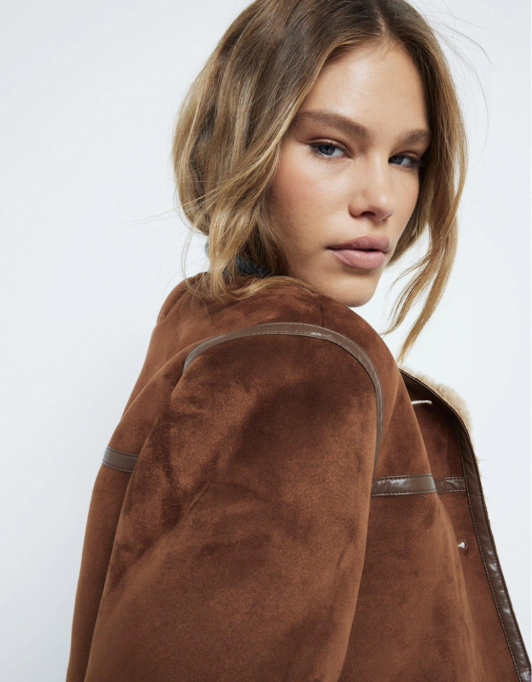 Shearling Trophy Jacket - Brown