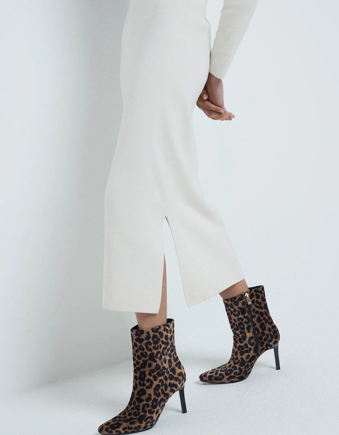 Heeled Ankle Boot - Dark Beige