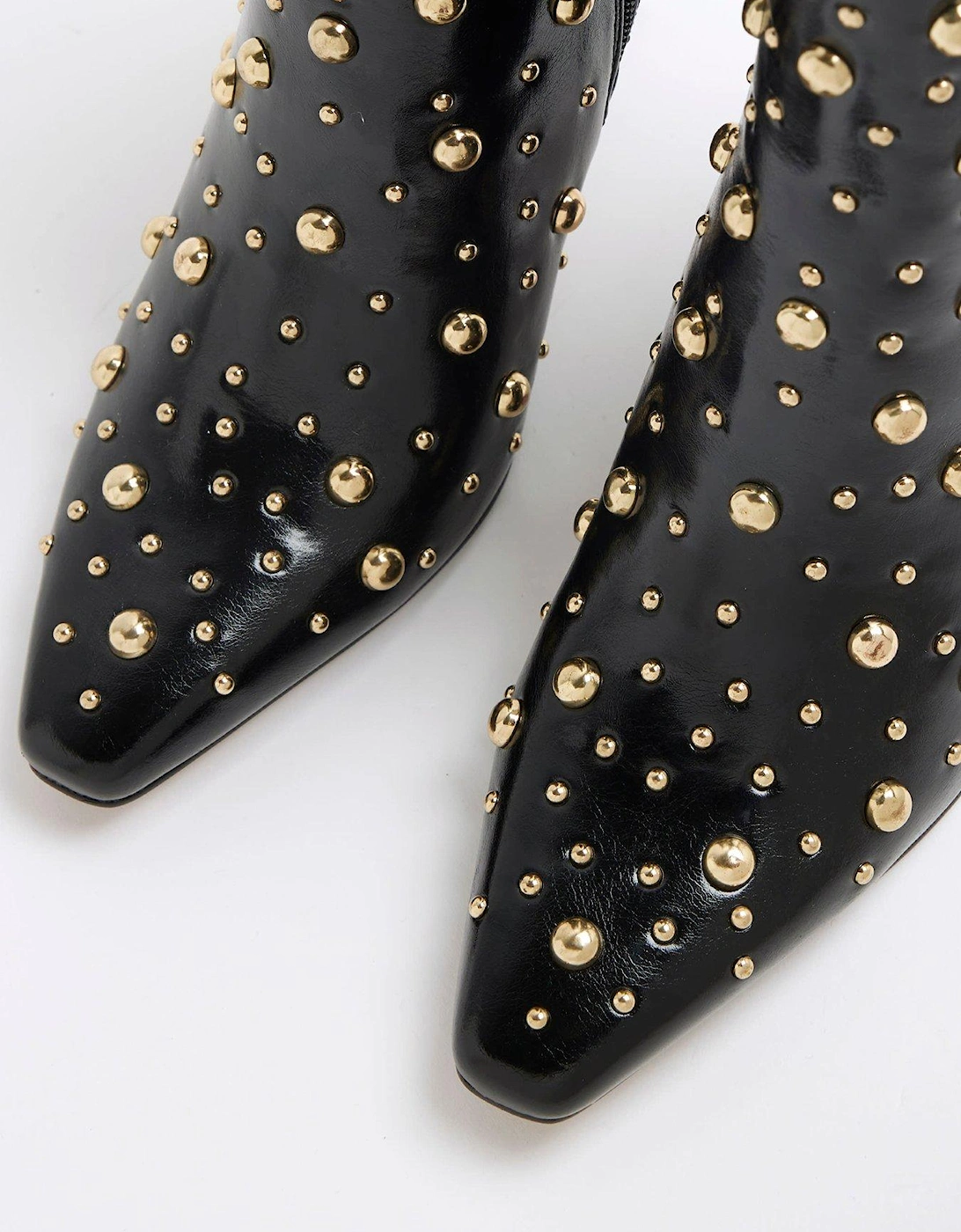 All Over Studded Boot - Black