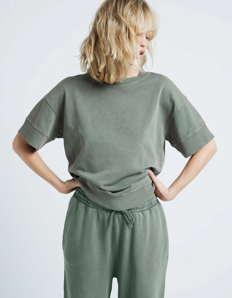 Wide Leg Jogger - Khaki