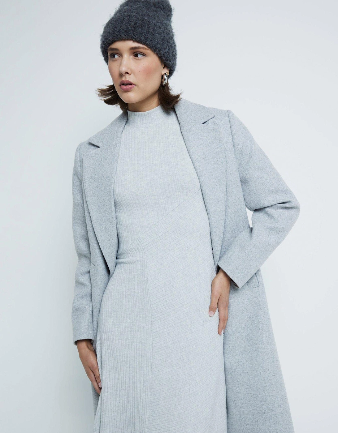 Cosy Cut About Dress - Grey