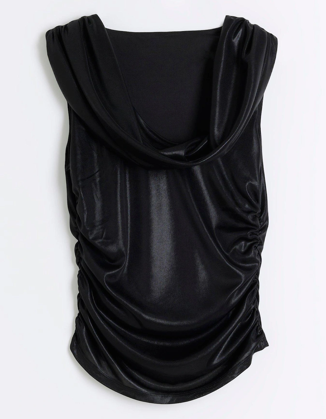 Cowl Drape Top - Black