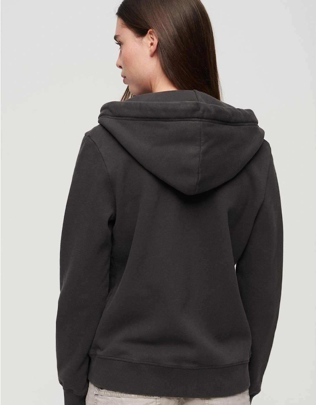 Essential Logo Zip Hoodie - Brown