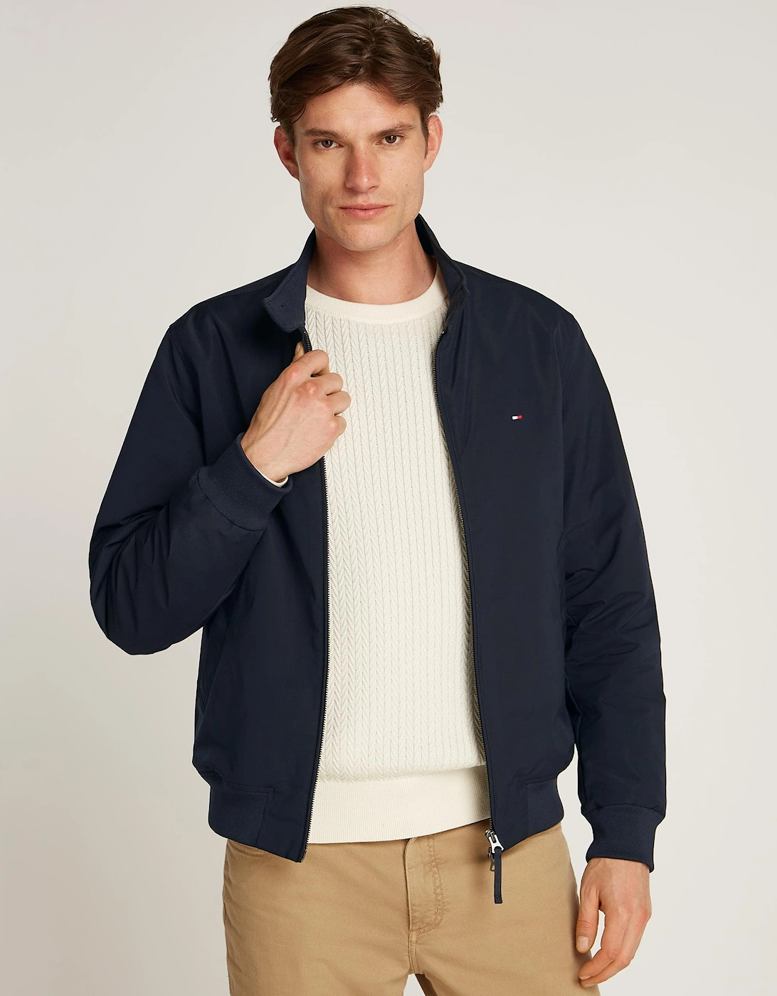 Mens Tommy Hilfiger Mens Harrington Jacket - Blue/Black - Size: 40/Regular
