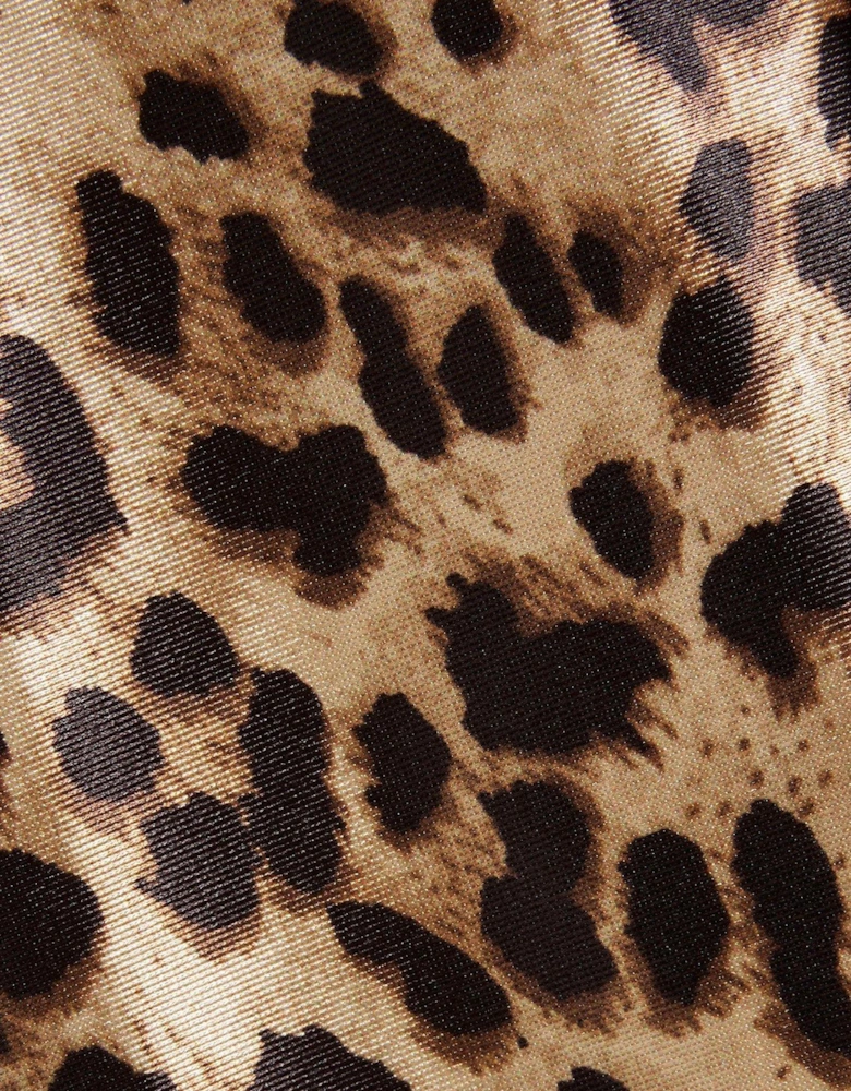 Leopard Print Trouser - Beige