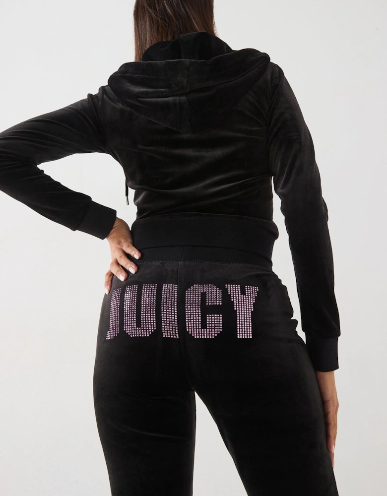 Evy Impact Diamante Hoodie - Black