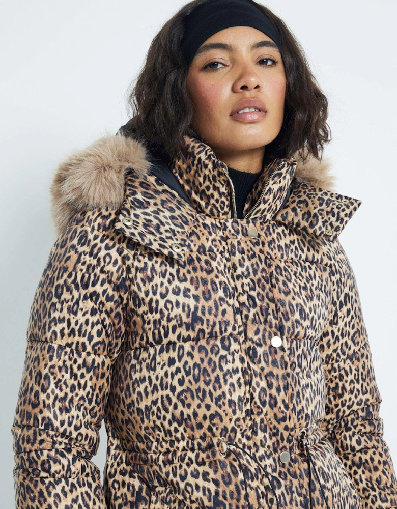 Leopard Puffer - Dark Brown