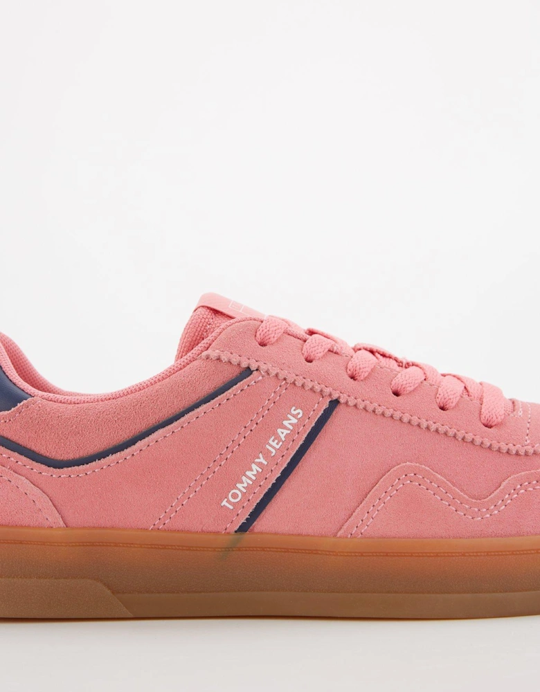 Greenwich Suede Trainer - Preppy Pink