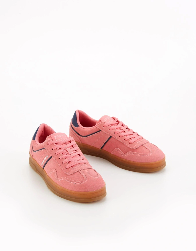 Greenwich Suede Trainer - Preppy Pink