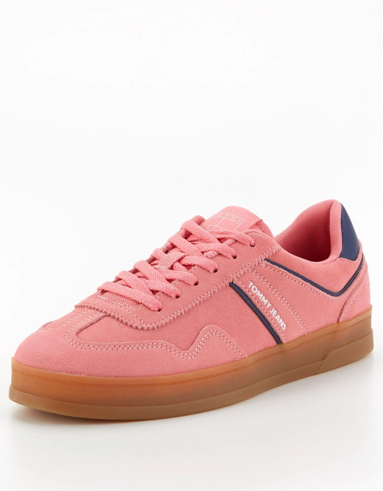 Greenwich Suede Trainer - Preppy Pink