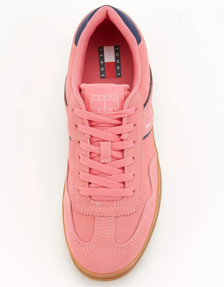 Greenwich Suede Trainer - Preppy Pink