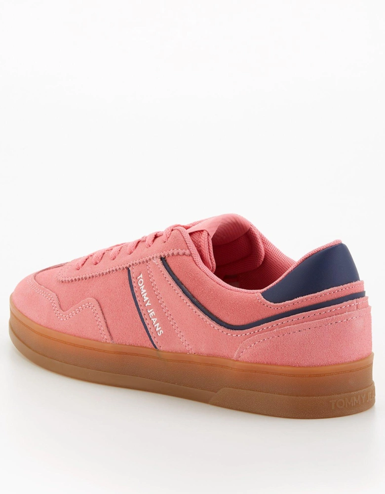 Greenwich Suede Trainer - Preppy Pink