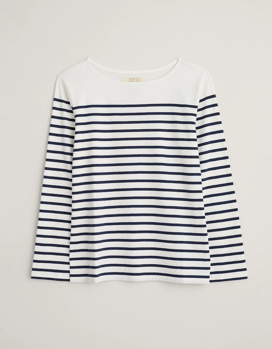 Cotton Striped Top - White