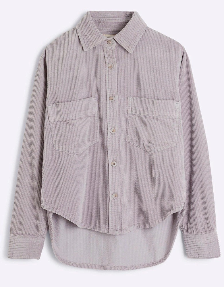 Relaxed Corduroy Shirt - Grey