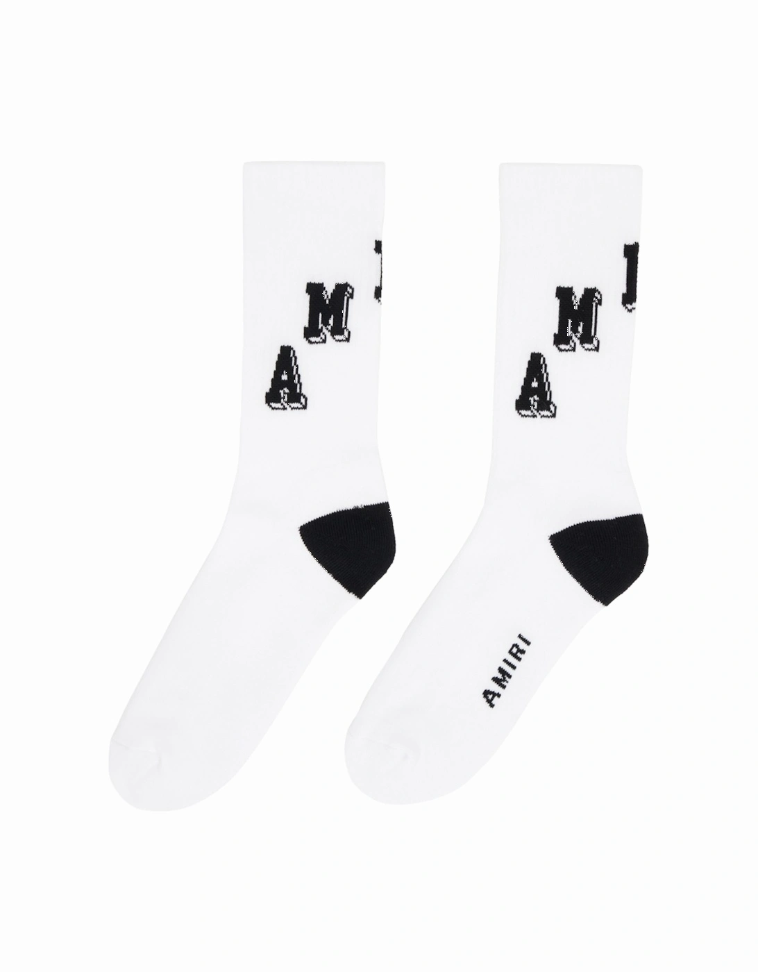 COLLEGIATE TUBE SOCKS WHITE BLACK, 3 of 2