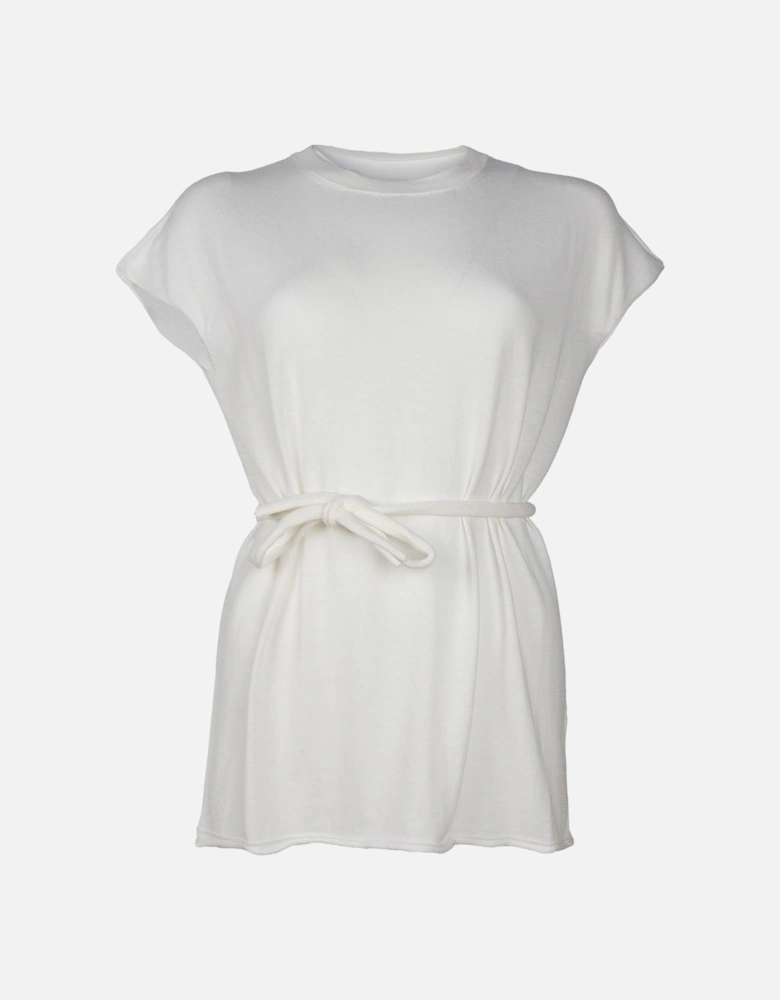 Cotton Kimono with Waist Tie Women - White Dresses