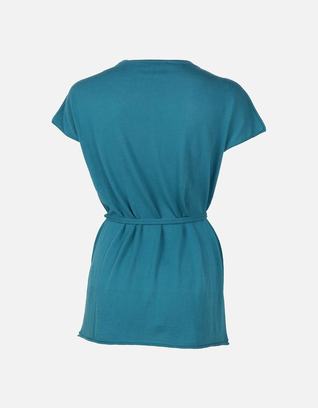 Cotton Kimono with Cord Tie Waist. Women - Green Dresses