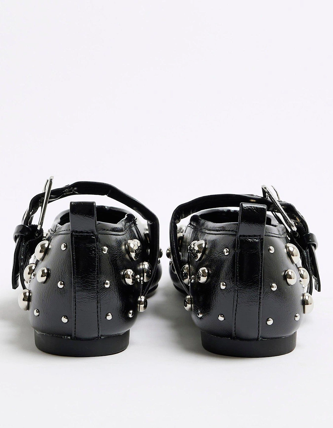 Studded Point Mary Jane - Black