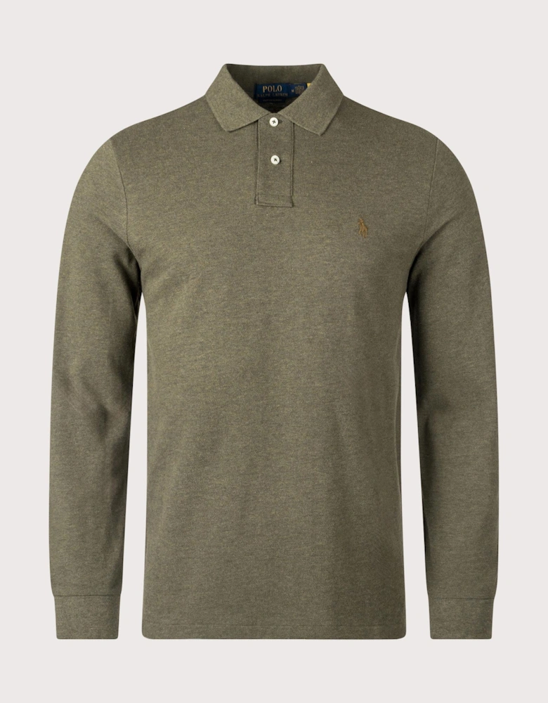 Custom Slim Fit Long Sleeve Polo Shirt