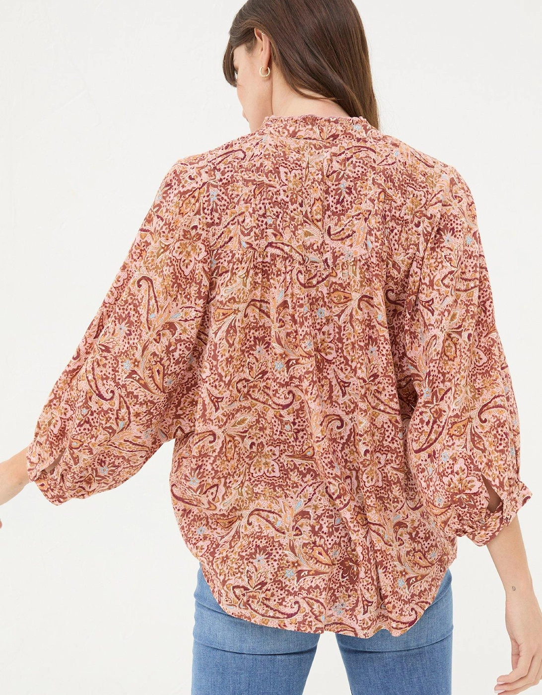 Evelyn Wild Paisley Blouse - Pink