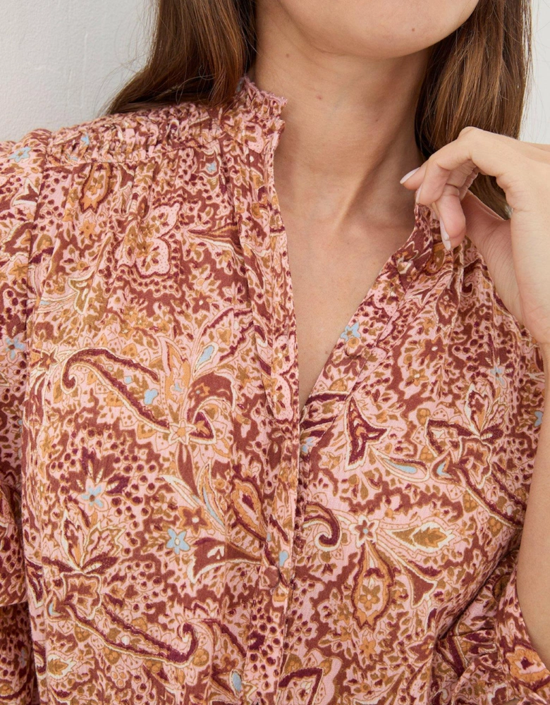 Evelyn Wild Paisley Blouse - Pink