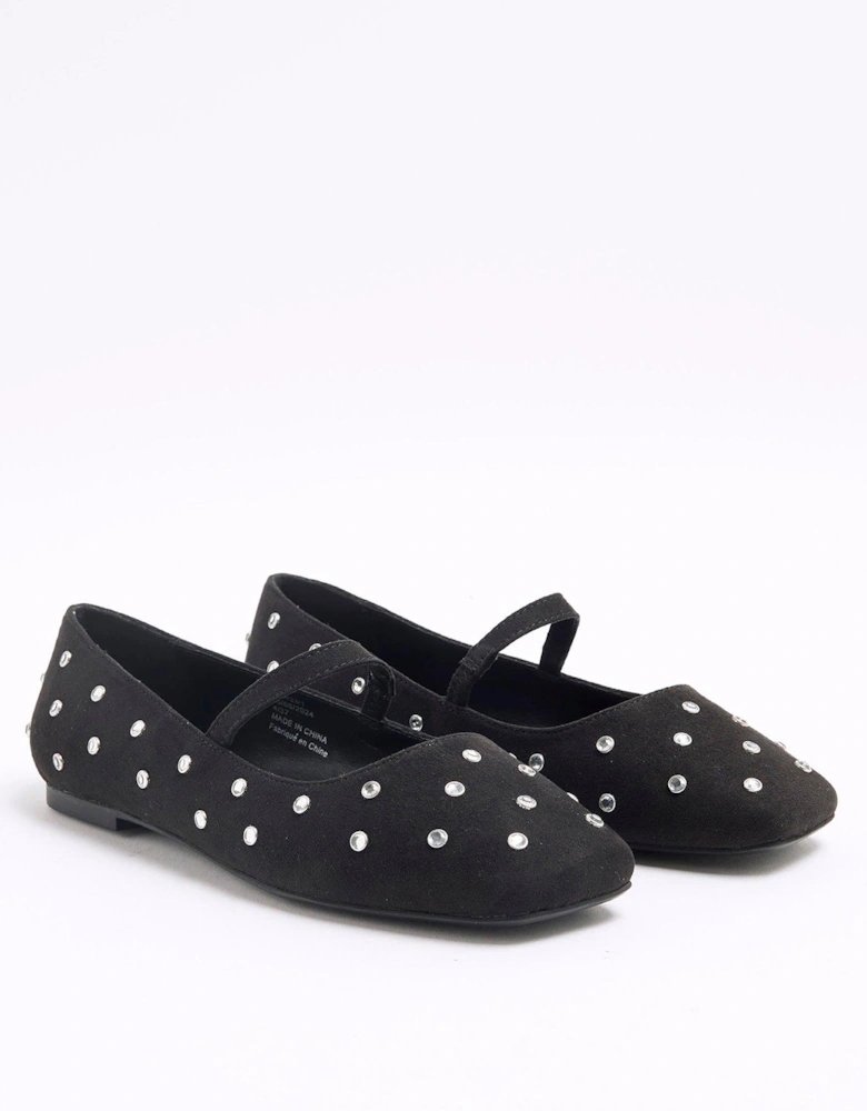 Square Toe Mary Jane - Black