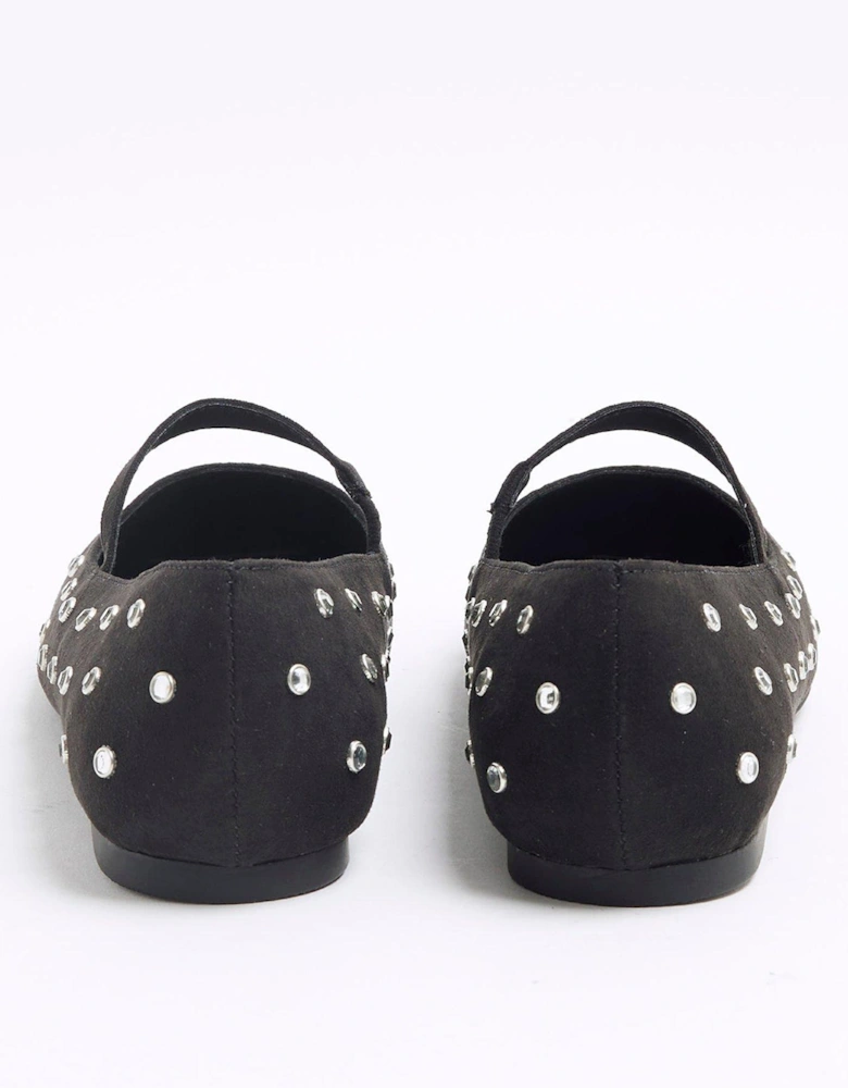 Square Toe Mary Jane - Black